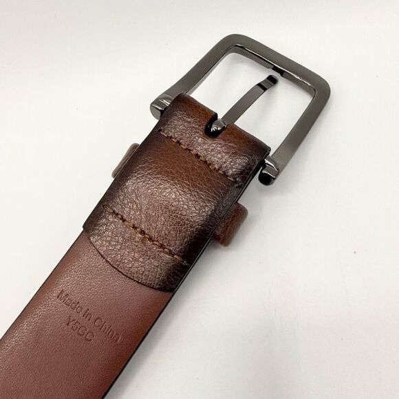 Original Penguin Cognac Leather Belt NEW - Men’s US L - Picture 3 of 8